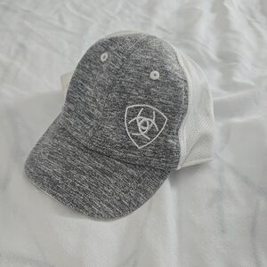 Gray and White Logo Baseball Cap